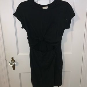 Urban Outfitters black cutout T-shirt dress